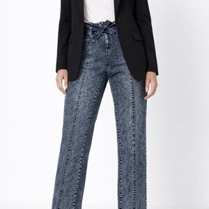 Versona Acid Wash Dark Wash Straight Leg Jeans